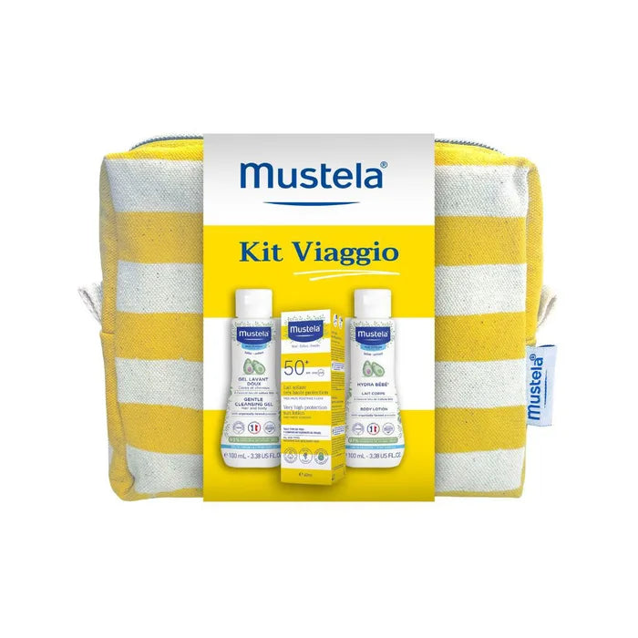 Mustela Kit Viaggio Latte Solare SPF50+40ml + Detergente 100ml + Idratante 100ml