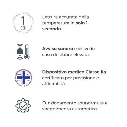 Termometro digitale frontale e auricolare Nuvita